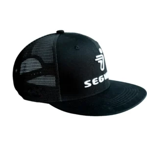 Black flat brim mesh caps